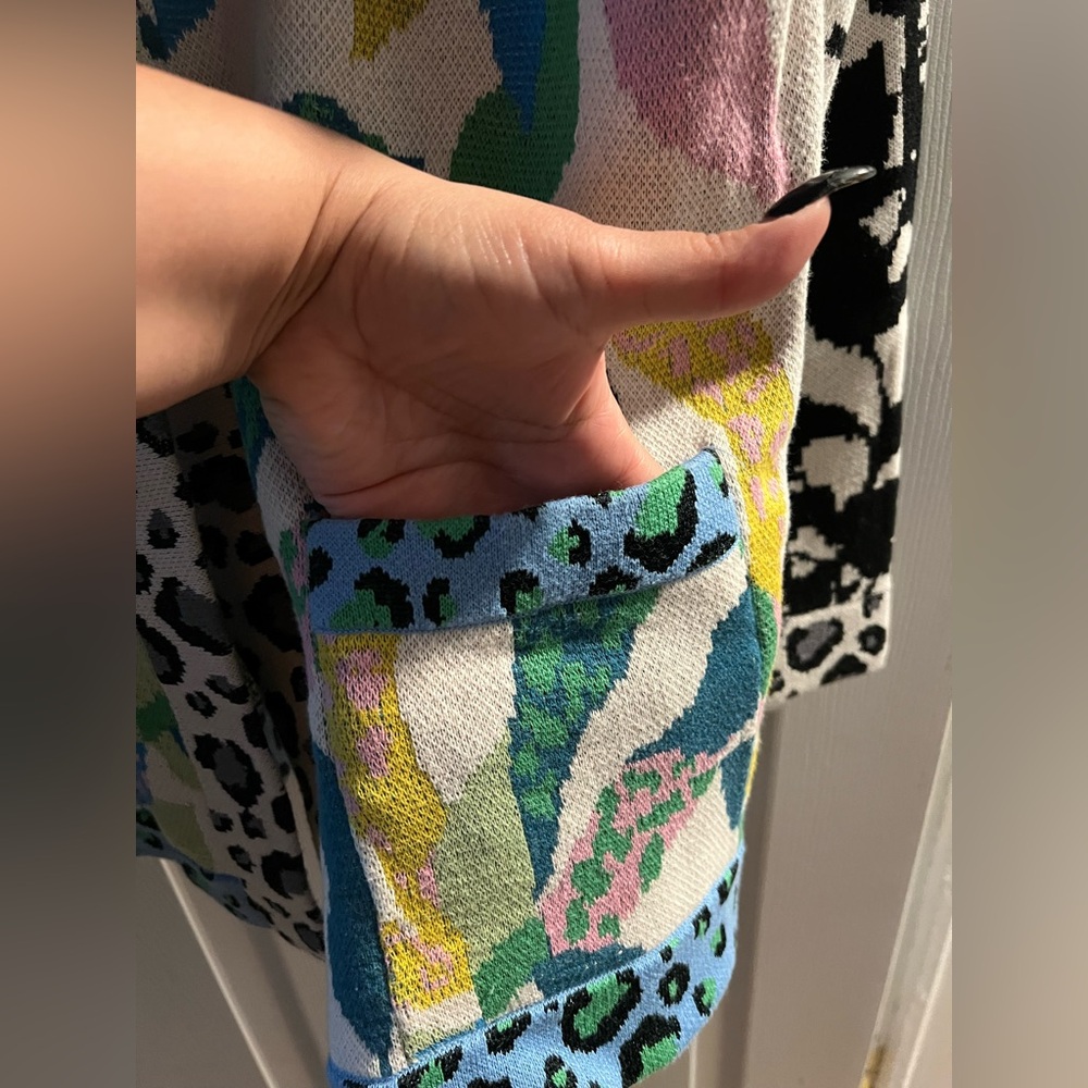 NWOT: Maeve Anthropologie Contrast Cardigan - Picture 5 of 14